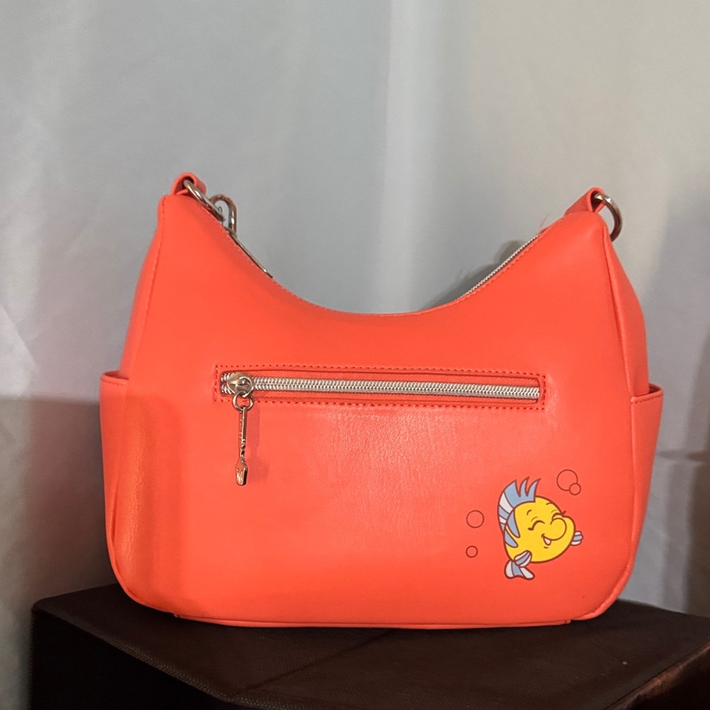 Loungefly Coral Orange Crossbody Bag Little Mermaid.